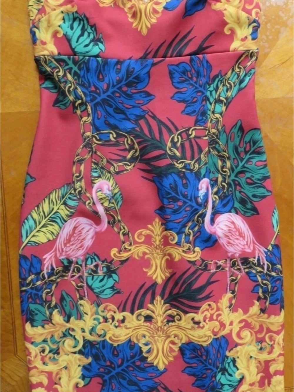 Urban Outfitters Pomme Chan x UO Flamingo Strapless Mini Dress
